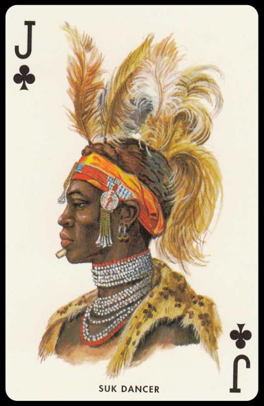 Игральные карты Tribu Africane, 1970 г. - фото фото фото 2