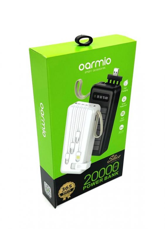 Power Bank OARMIO MXQ-M124A  (20000mAh/2.1A/1USB) + LED Lamp + SOLAR Чорна - фото фото фото 2