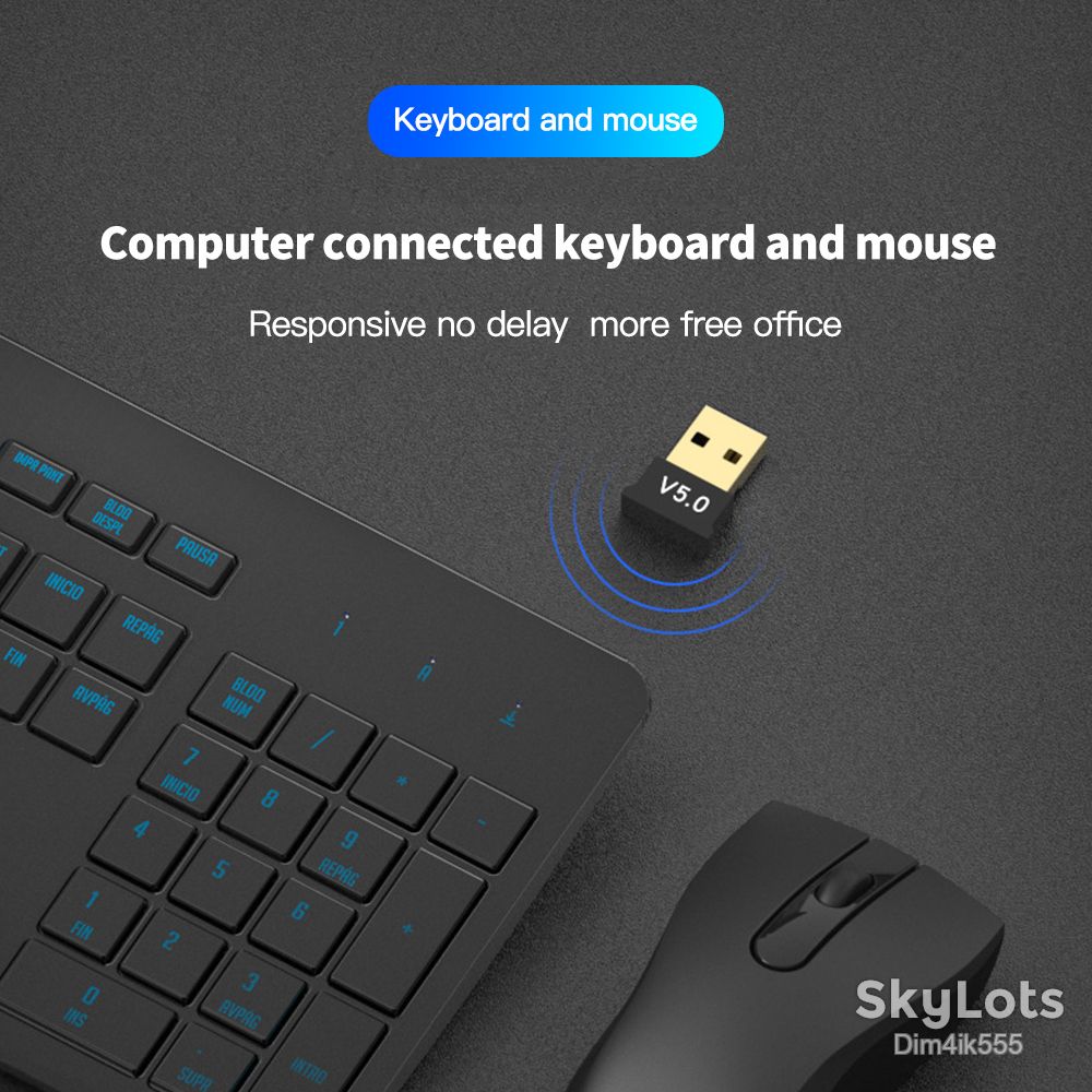 USB Bluetooth 5.0 адаптер, мини блютус адаптер для компьютера, ноутбука - фото фото фото 3