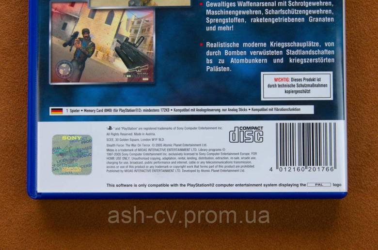 Диск для Playstation 2, гра Stealth Force (The War on Terror) - фото фото фото 3