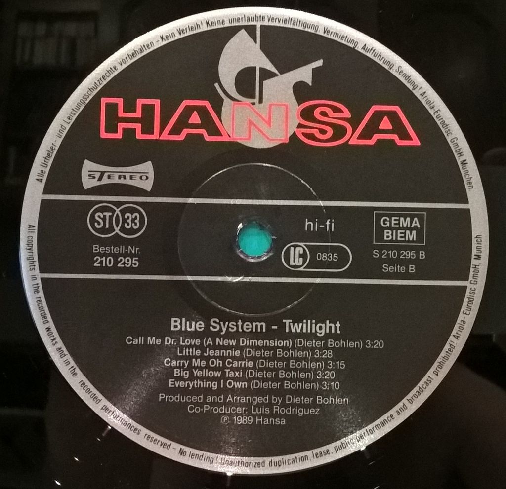 Blue System EX Modern Talking ‎- Twilight -1989.  (LP). 12. Vinyl. Пластинка. Germany - фото фото фото 3