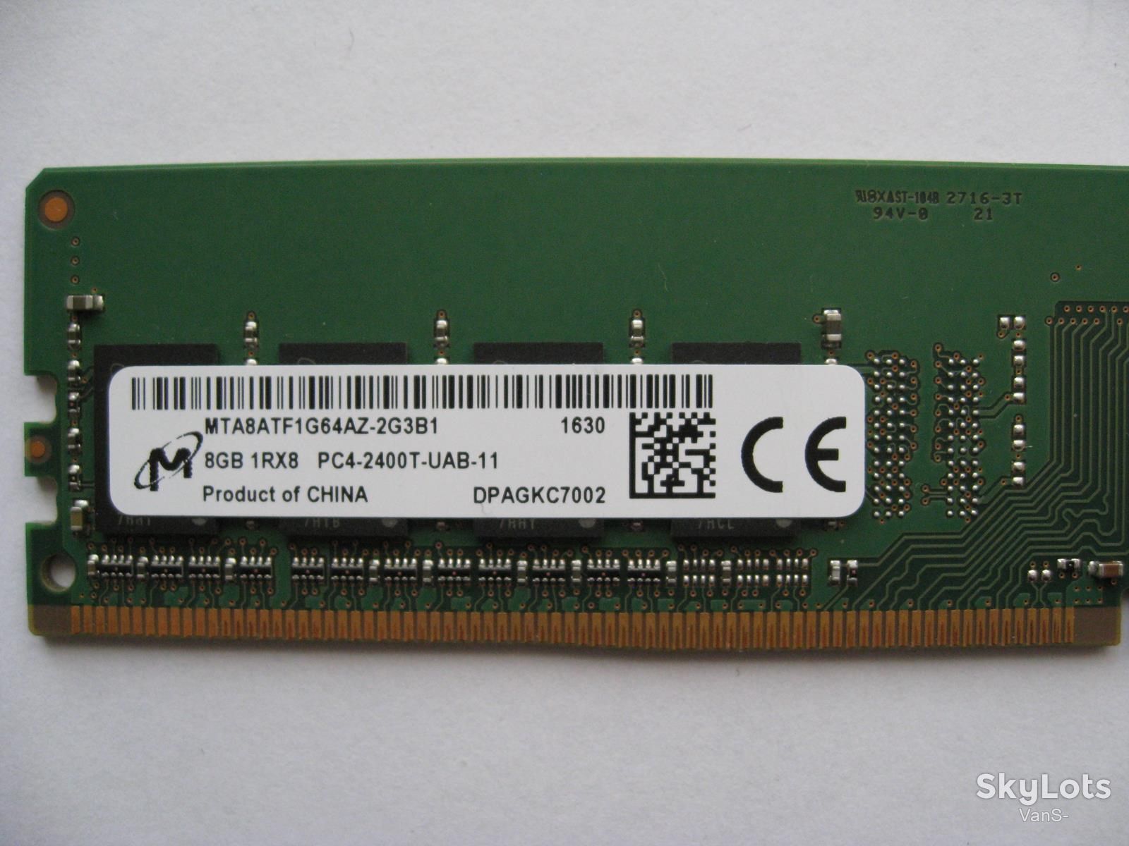 Оперативна пам'ять для пк Micron 8GB DDR4-2400  (помилки в мемтест) - фото фото фото 2