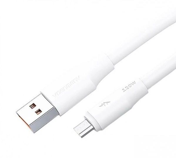 Дата кабель DENMEN D28V 120W толщина 6mm 1М USB - Micro USB Белый - фото фото фото 1