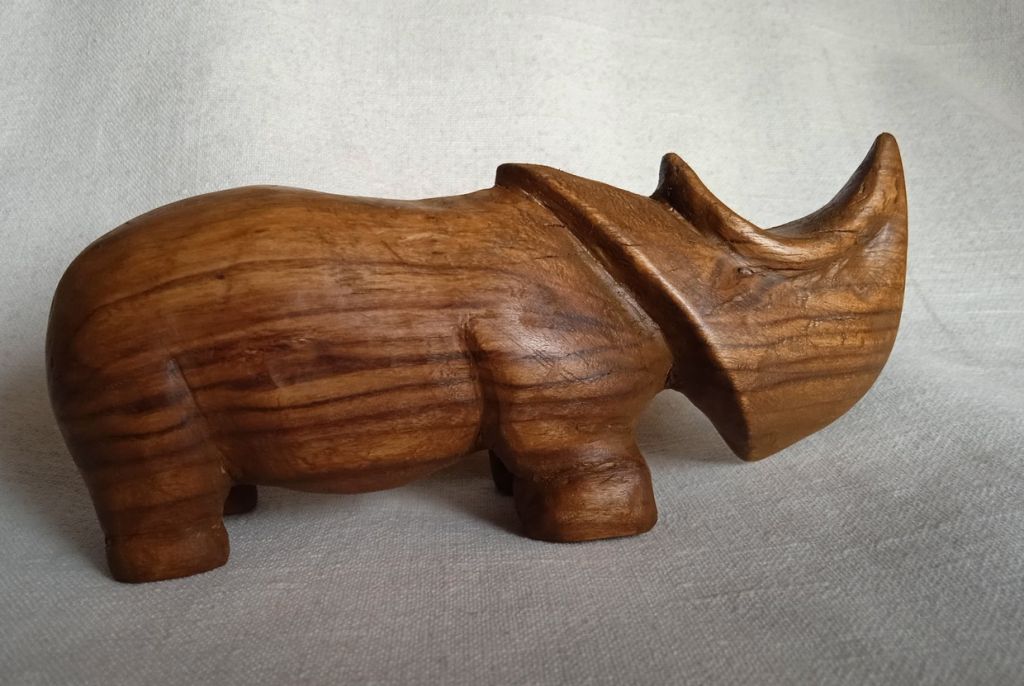 Статуетка Носоріг Rhinoceros    (3) дерево ручна робота різьба - фото фото фото 3