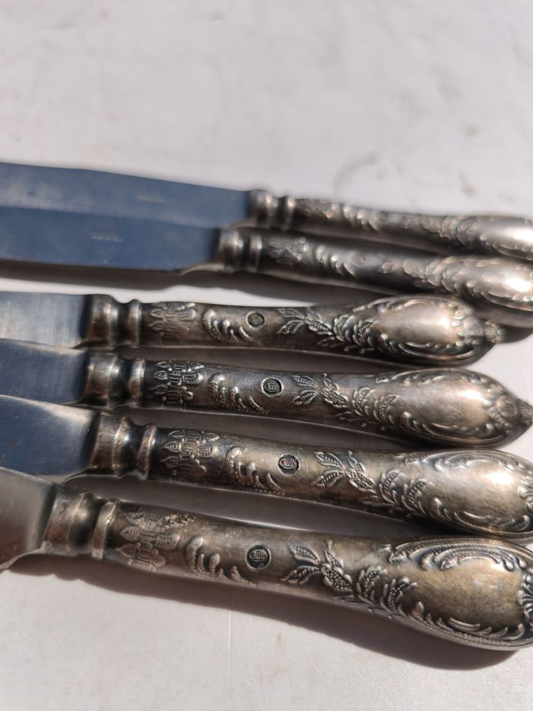 * Ножи мельхиор 6 шт СССР - фото фото фото 1