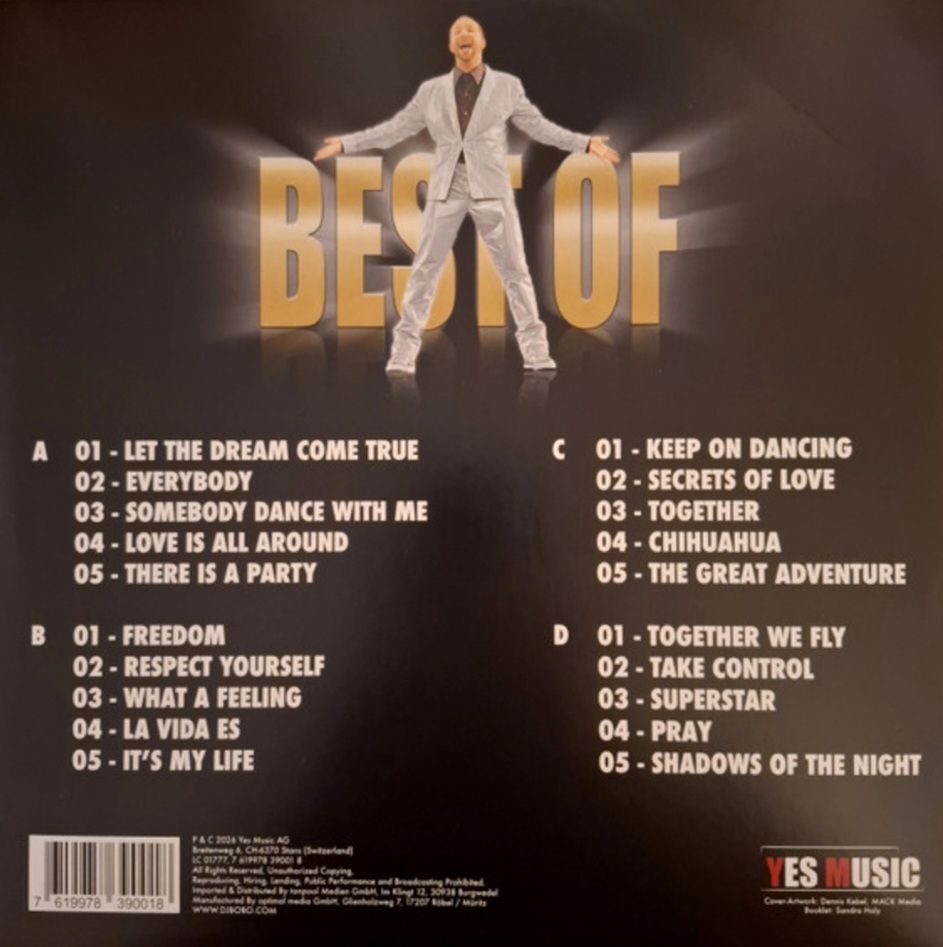 DJ BoBo - Best Of - 1993-2026.  (2LP). 12. Vinyl. Пластинки. Europe. S/S. - фото фото фото 2