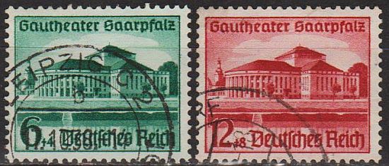 1938 - Рейх - Театр Саар Mi.673-74 _6.0 € _гаш - фото фото фото 0