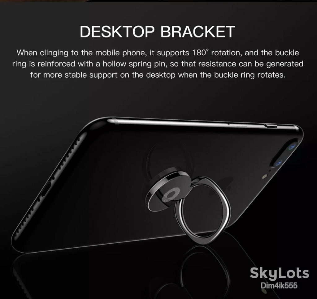 Кольцо-держатель Baseus для смартфона Black - фото фото фото 3