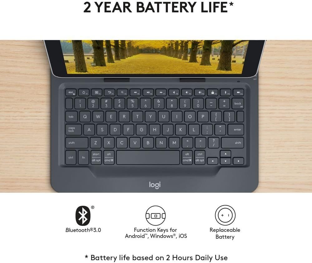 Універсальна клавіатура Logitech Folio 9-10''  (№1409) - фото фото фото 6