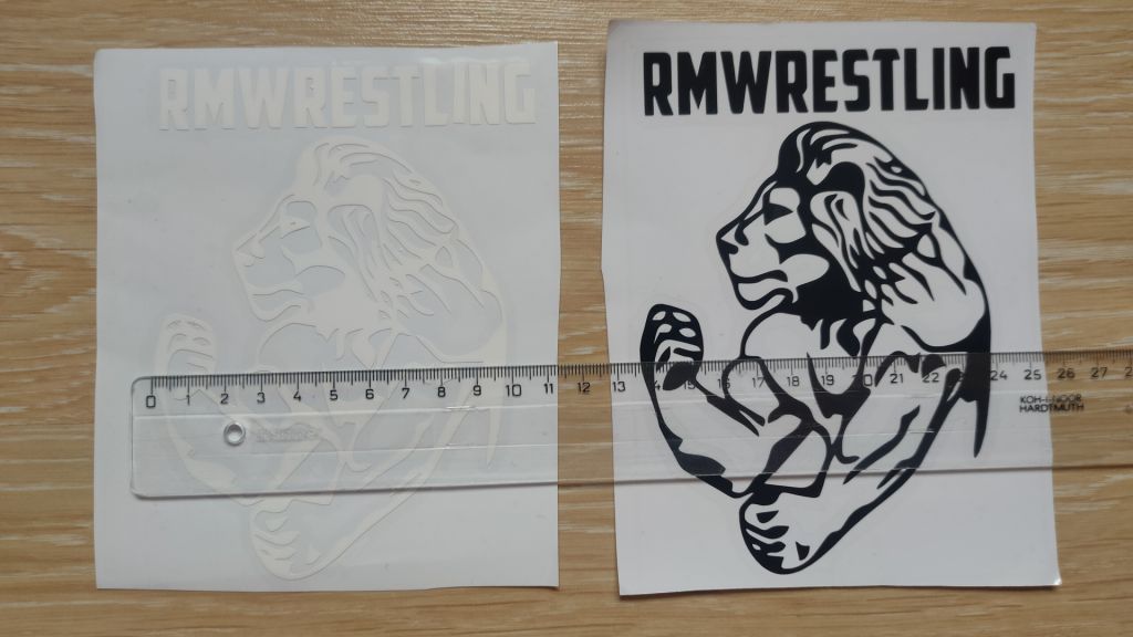 Наклейка на авто Лев rmwrestling Чёрная, Белая - фото фото фото 1