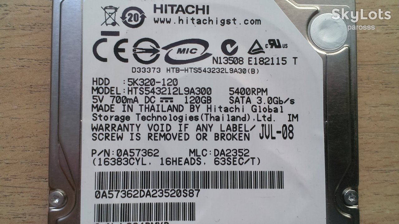 Жорсткий диск Hitachi 120 Gb - фото фото фото 1