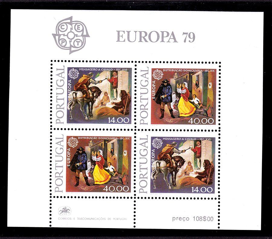 Португалия 1979 г MNH - блок + марки - ЕВРОПА - СЕРТ - - фото фото фото 1