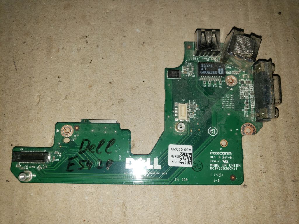 Плата USB+VGA+LAN+SIM-карт ноутбука Dell Latitude E5420   (63N3K) - фото фото фото 0