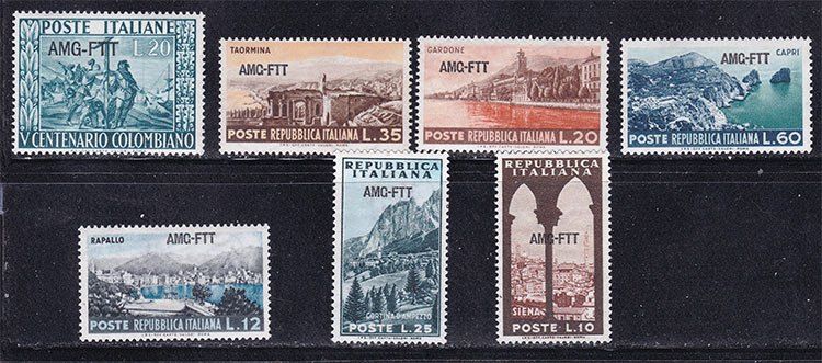 Италия  Триест 1954 г MNH- архитектура - фото фото фото 0