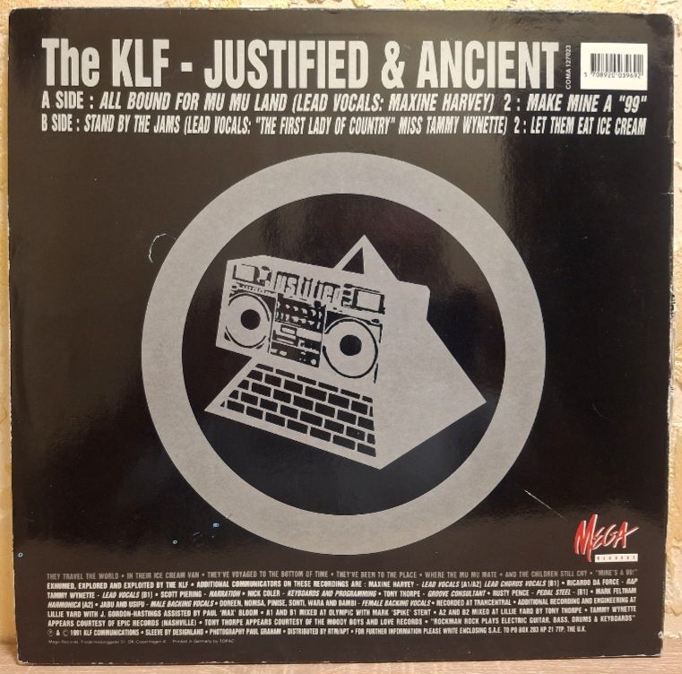 The KLF - Justifled &amp; Ancient - 1991.  (EP). 12. Vinyl. Пластинка. Scandinavia. - фото фото фото 1