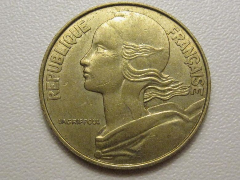 Франция 20 сантимов 1992 года 38155 - фото фото фото 1