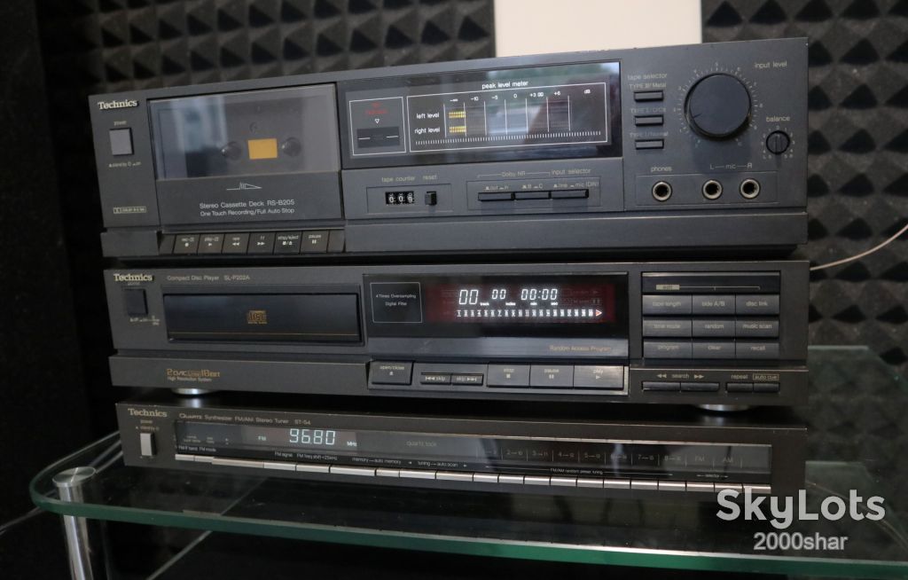 Стойка Technics кассетная дека, сд проигрыватель, тюнер. - фото фото фото 0