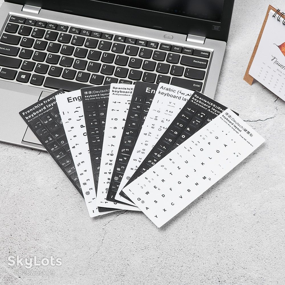 Стикеры-наклейки ENG-Arabic Keyboard  (48 шт) английский-арабский для клавиатуры с защитным слоем от стирания - фото фото фото 5