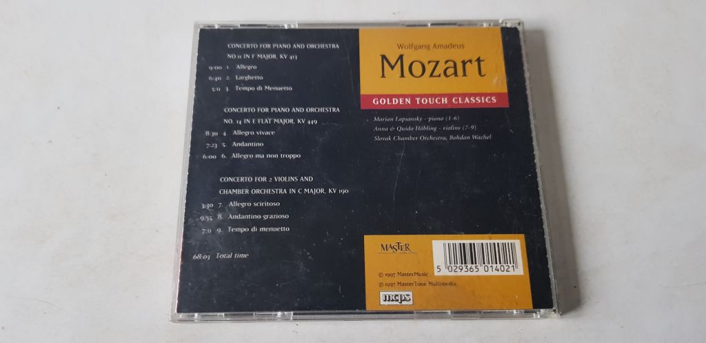 Mozart Piano Concertos, Nos. 11, 14 / Concerto For 2 Violins CD фірмовий - фото фото фото 1