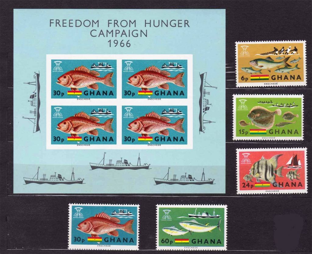 NM Фауна Гана 1966 г MNH - рыбы - флот - фото фото фото 0