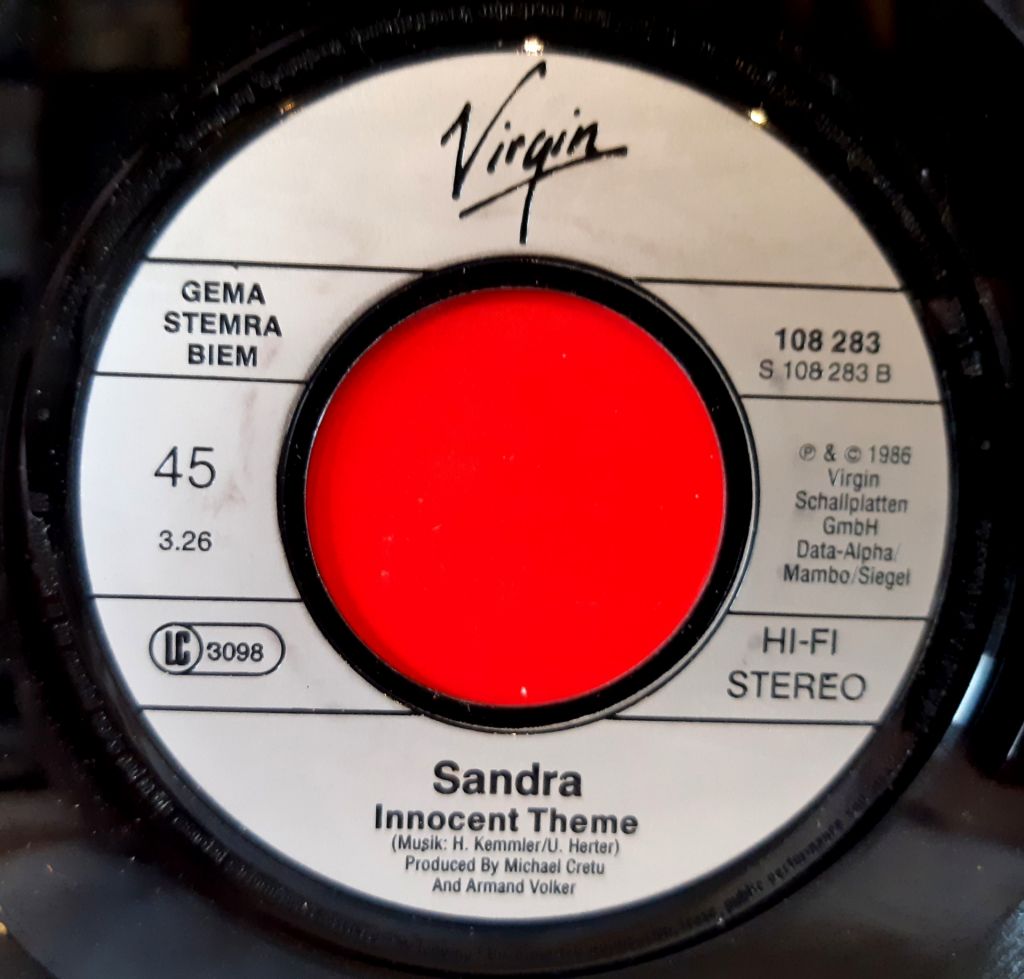 Sandra - Innocent Love - 1986.  (EP). 7. Vinyl. Пластинка. Germany. - фото фото фото 3