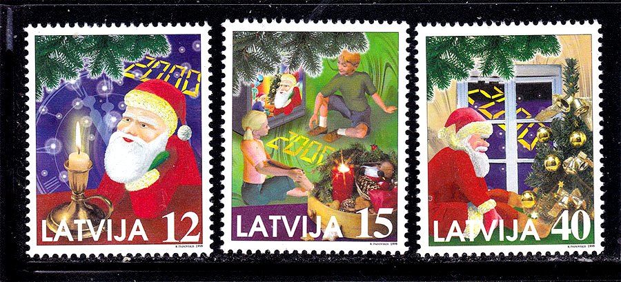 Латвия  1999 г MNH - Рождество - фото фото фото 0