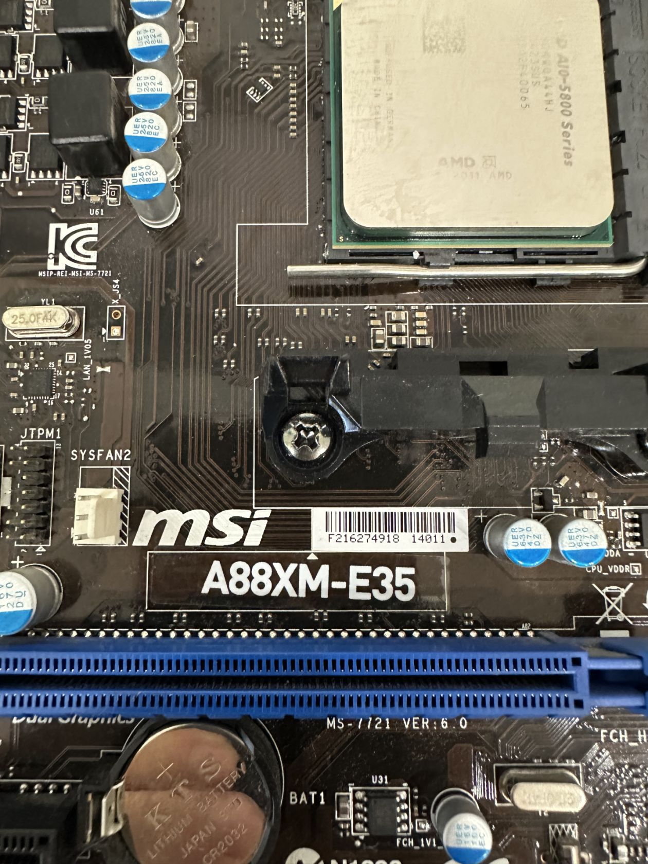 Материнська плата MSI A88XM-E35   (sFM2/FM2+ Процесор A10 5800 - фото фото фото 2