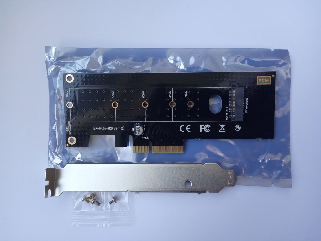 Адаптер PCIe 4.0/3.0 x4 to M.2 NVMe SSD - фото фото фото 1