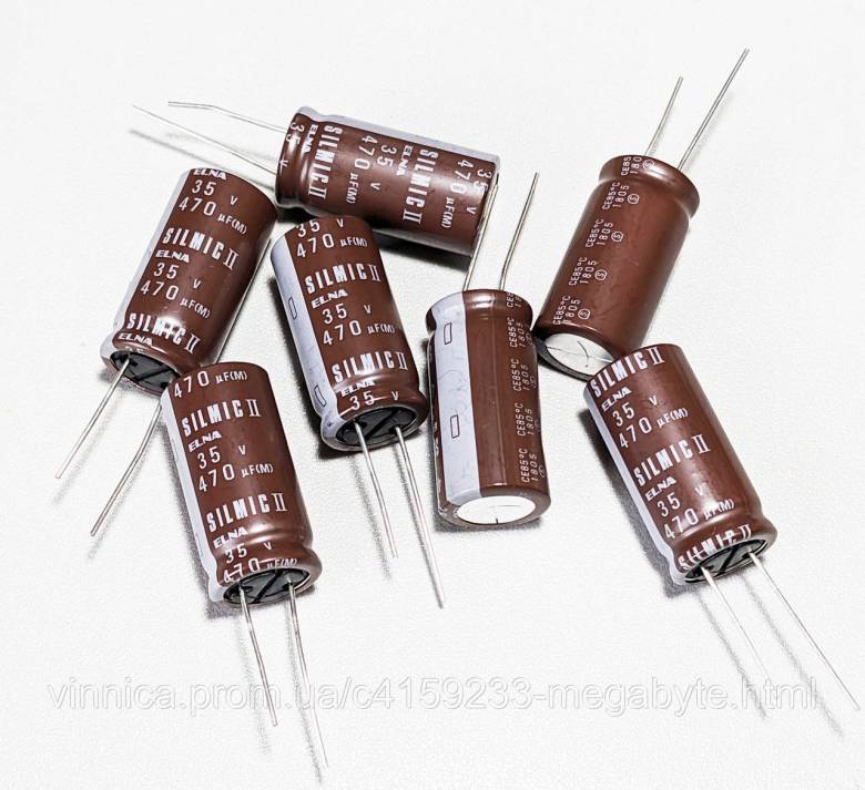Конденсатор 470uF 35V (16х32мм) ELNA Silmic II - фото фото фото 1