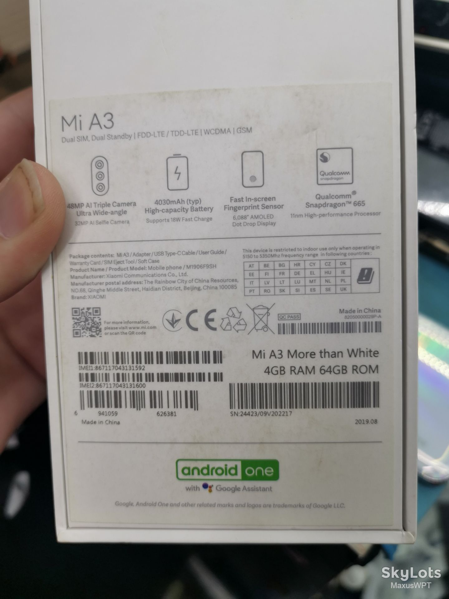#18 Sklad Xiaomi Mi A3 white 4/64 box - фото фото фото 4