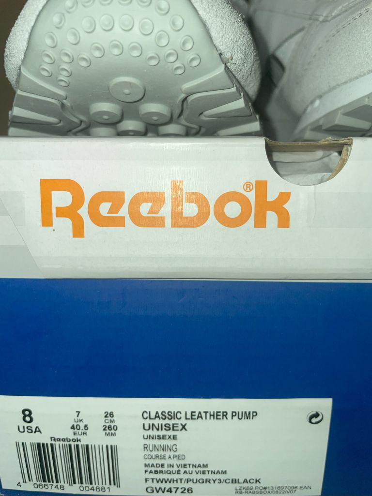 Кроссовки Reebok Classic Leather Pump Unisex GW4726  (US 8) - фото фото фото 9