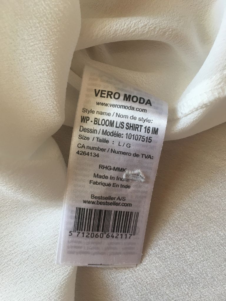 Блуза-рубашка жен. Vero Moda L,шифон,Индия - фото фото фото 7