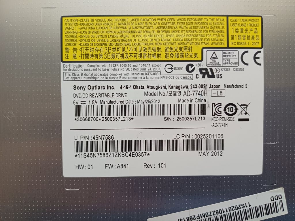 DVD ноутбука Lenovo IdeaPad Y570 - фото фото фото 1