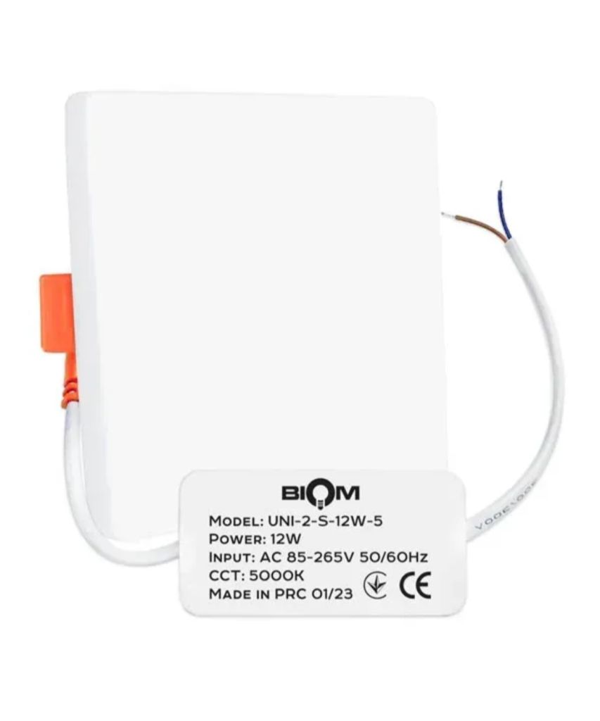 Светильник светодиодный LED Biom UNI-2-S12W-5 12Вт 12W с раздвижными клипсами 5000К - фото фото фото 2