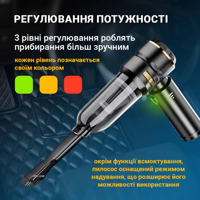 Беспроводной аккумуляторный автомобильный пылесос SUITU ST-6659 Plus, мощность 16000 Pa, черный - фото фото фото 4