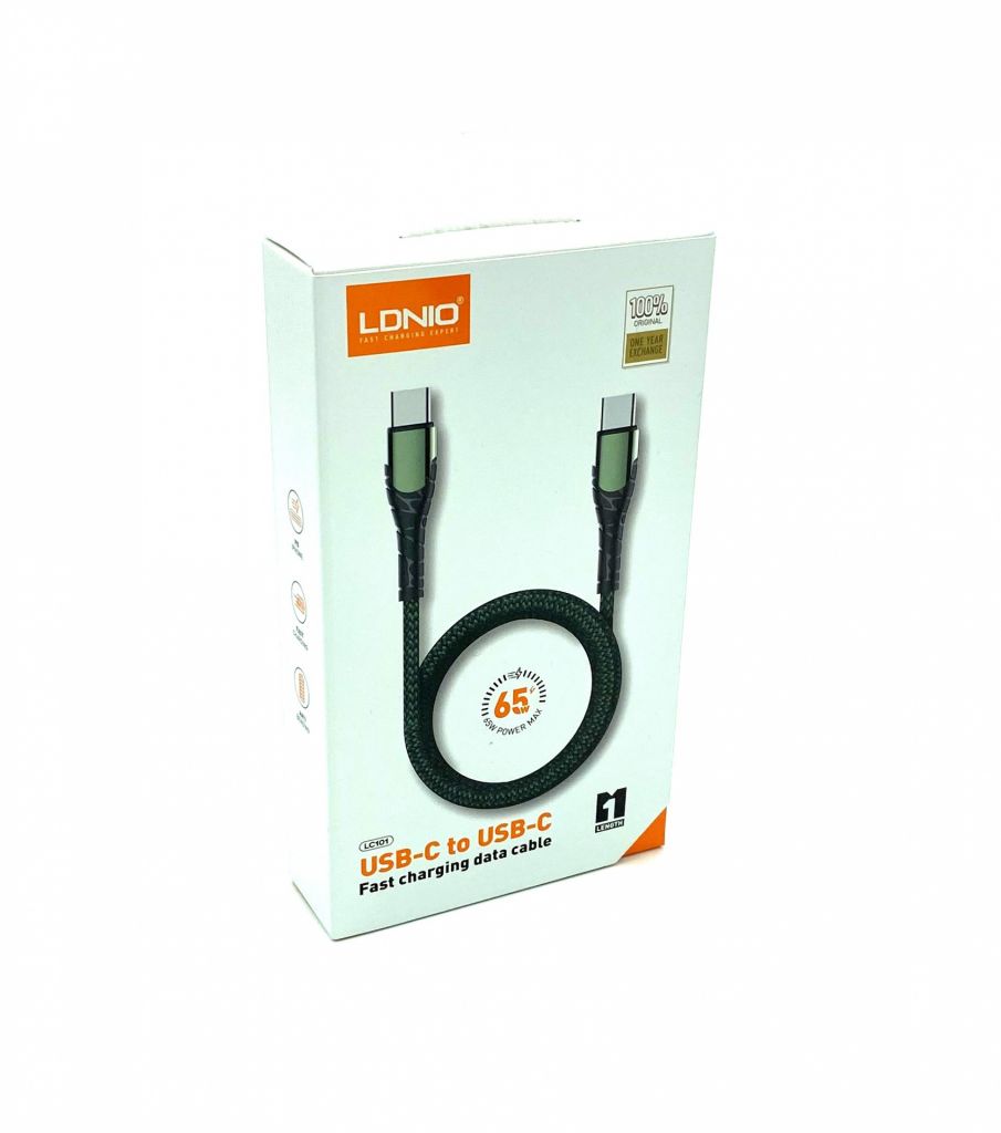 Дата кабель LDNIO LC101 USB-C to USB-C 65W 1m Grey - фото фото фото 1
