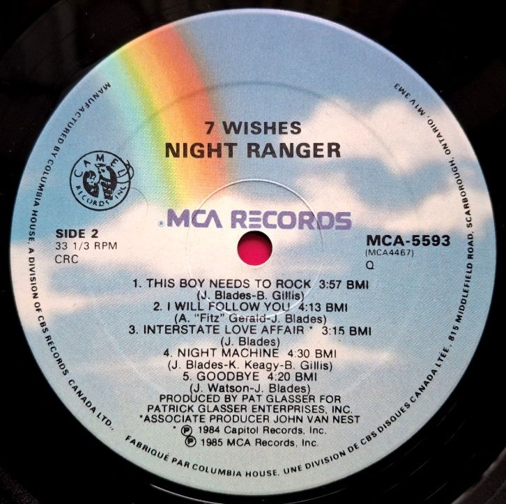 Night Ranger - 7 Wishes - 1985.  (LP). 12. Vinyl. Пластинка. Canada. - фото фото фото 5