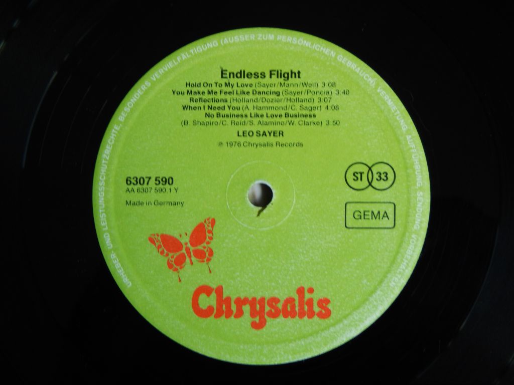 Leo Sayer ‎– Endless Flight    (Chrysalis ‎– 6307 590, Germany) EX+/EX+ - фото фото фото 3