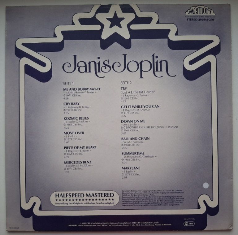 Janis Joplin - Starsound Collection - 1968-70.   (LP). 12. Vinyl. Пластинка. Netherlands. - фото фото фото 1