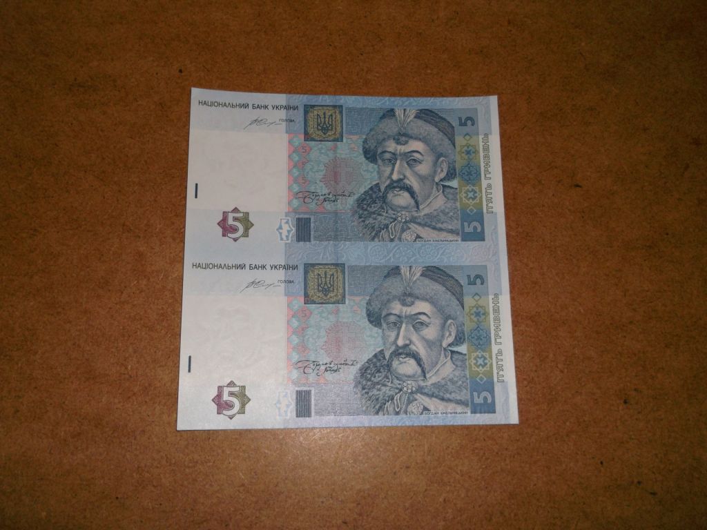 5 гривень,  2015 р UNC , спарка - фото фото фото 0