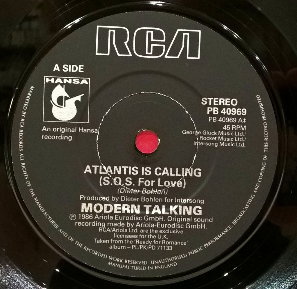 Modern Talking - Atlantis Is Calling -1986.    (EP). 7. Vinyl. Пластинка. England. - фото фото фото 2