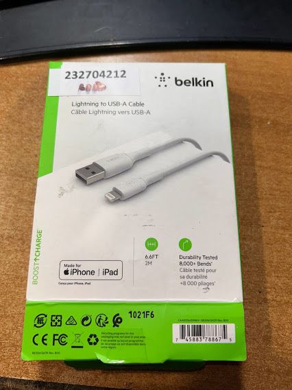 Кабель Belkin CAA001BT2MWH USB - Lightning 2m № 232704212 - фото фото фото 3