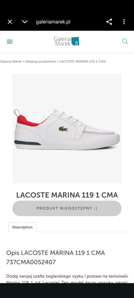 Кросівки Lacoste Marina 119 1 CMA - фото фото фото 0