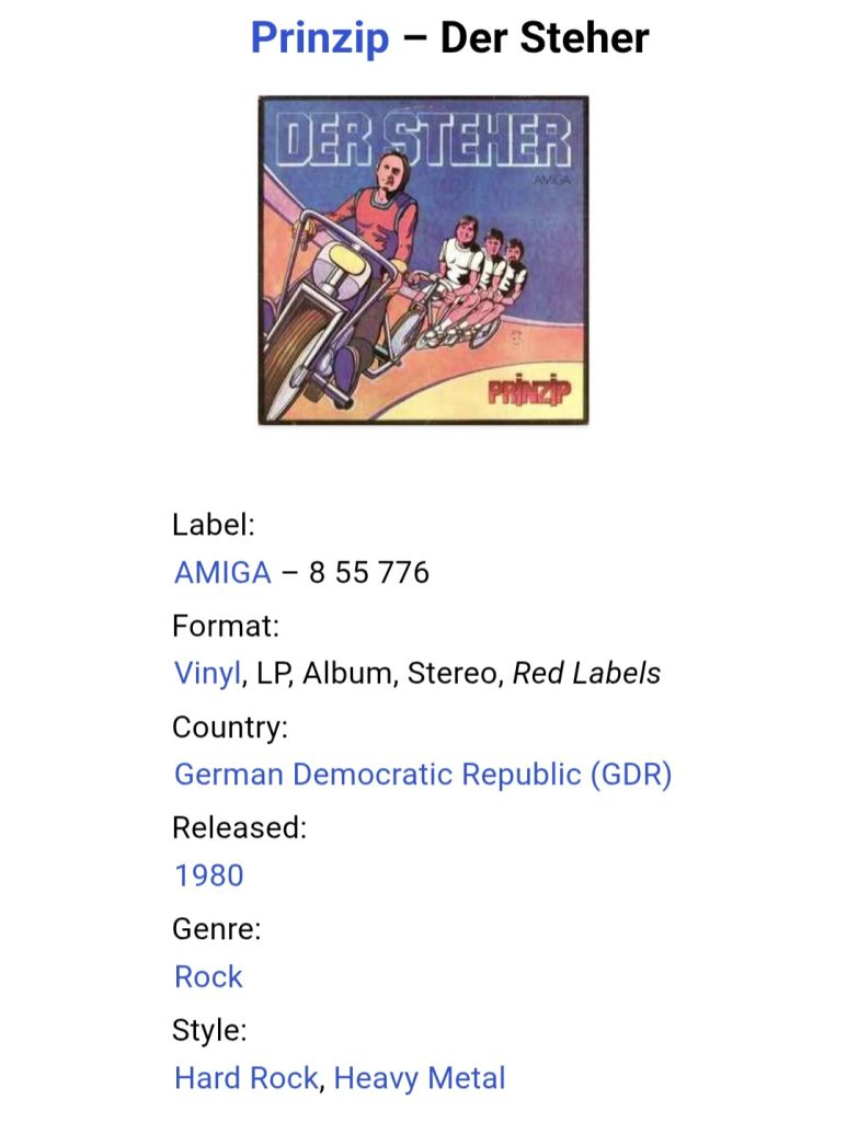 Prinzip - Der Steher - 1980.   (LP). 12. Vinyl. Пластинка. Germany. - фото фото фото 4