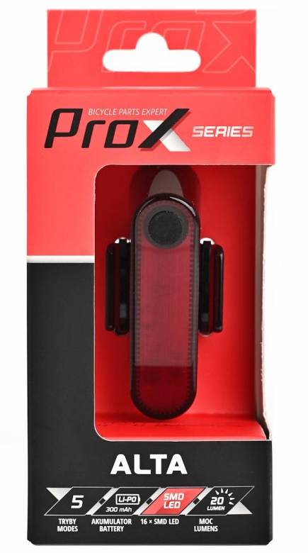 Задний фонарь ProX Alta SMD LED 20Lm, 300mAh, Menory Mode USB-C (A-O-B-P-0563) - фото фото фото 1