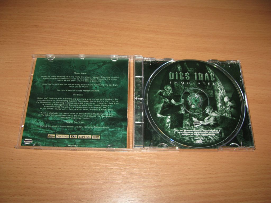 DIES IRAE - Immolated   (2001 Metal Blade 1st press USA) - фото фото фото 1