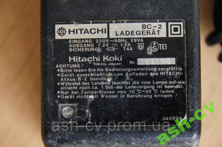 Зарядний пристрій, для акумулятора, HITACHI, BC-2, 7.2V, 1.5A - фото фото фото 2