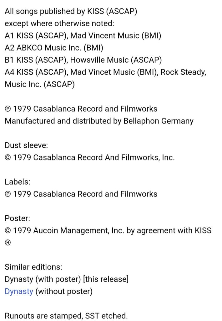 Kiss - Dynasty - 1979.  (LP). 12. Vinyl. Пластинка. Germany. - фото фото фото 9