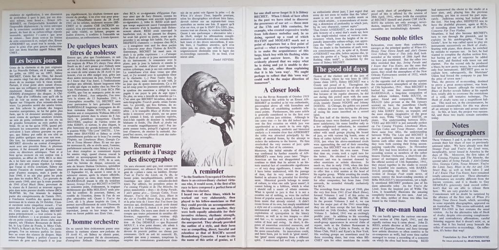 SIDNEY BECHET The Complete Sidney Bechet Volumes 3/4  (1941)  2LP  EX - фото фото фото 1