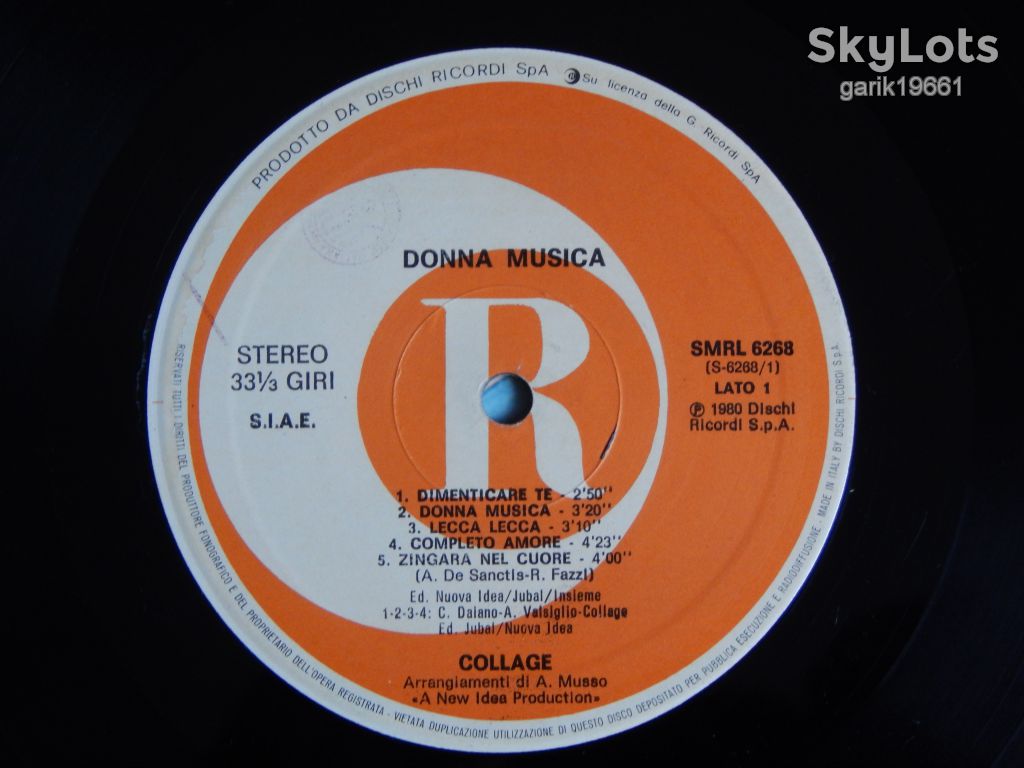 Collage ‎– Donna Musica      (Ricordi ‎– SMRL 6268, Italy)  EX+/EX (+) - фото фото фото 2